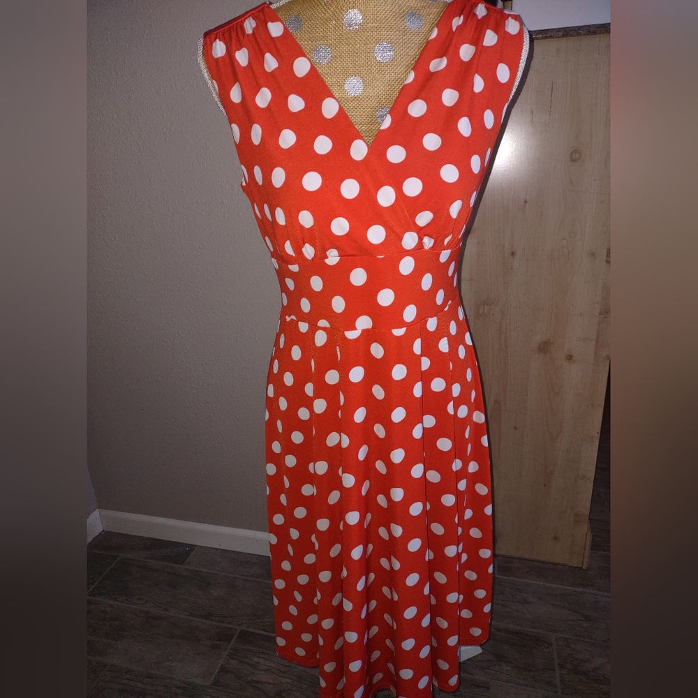 Ronnie Nicole polkadot dress